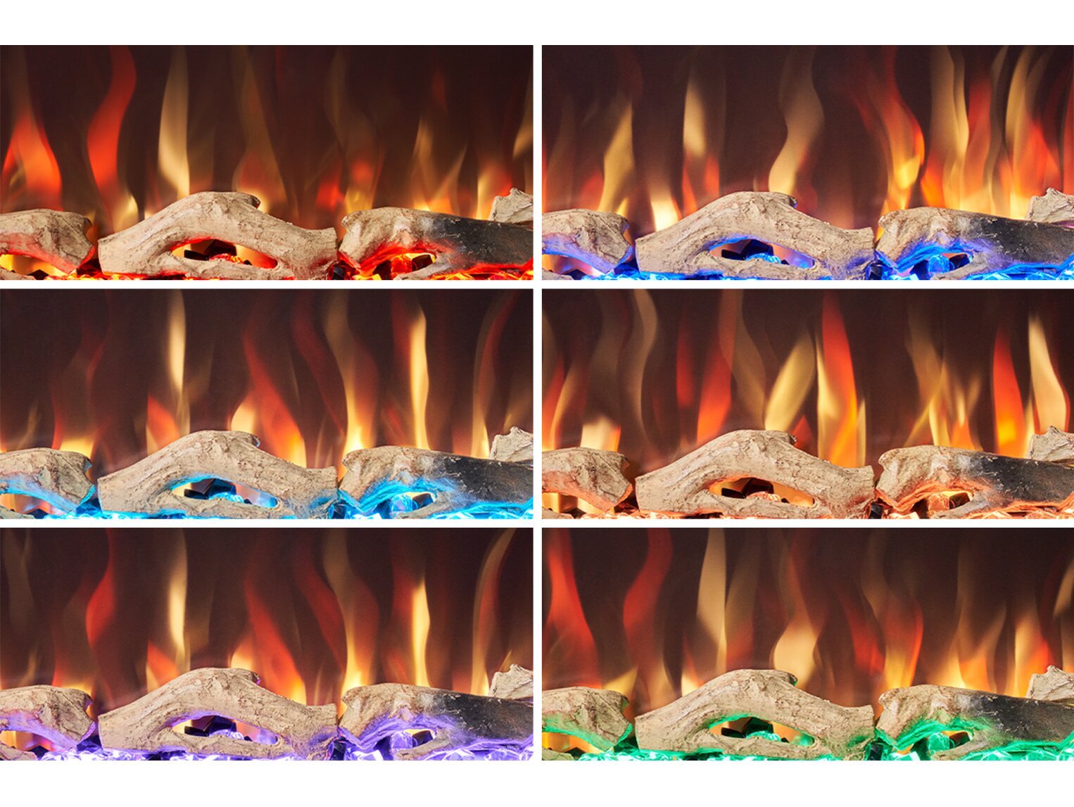 Florida Inset Series: Orlando 50 Wall Mounted Electric Fire – LED Flame Effect Technology