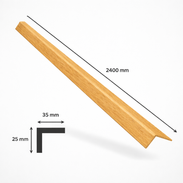 2400mm Acoustic Wall Panel End Trim (25mm × 35mm) – Range of Colours