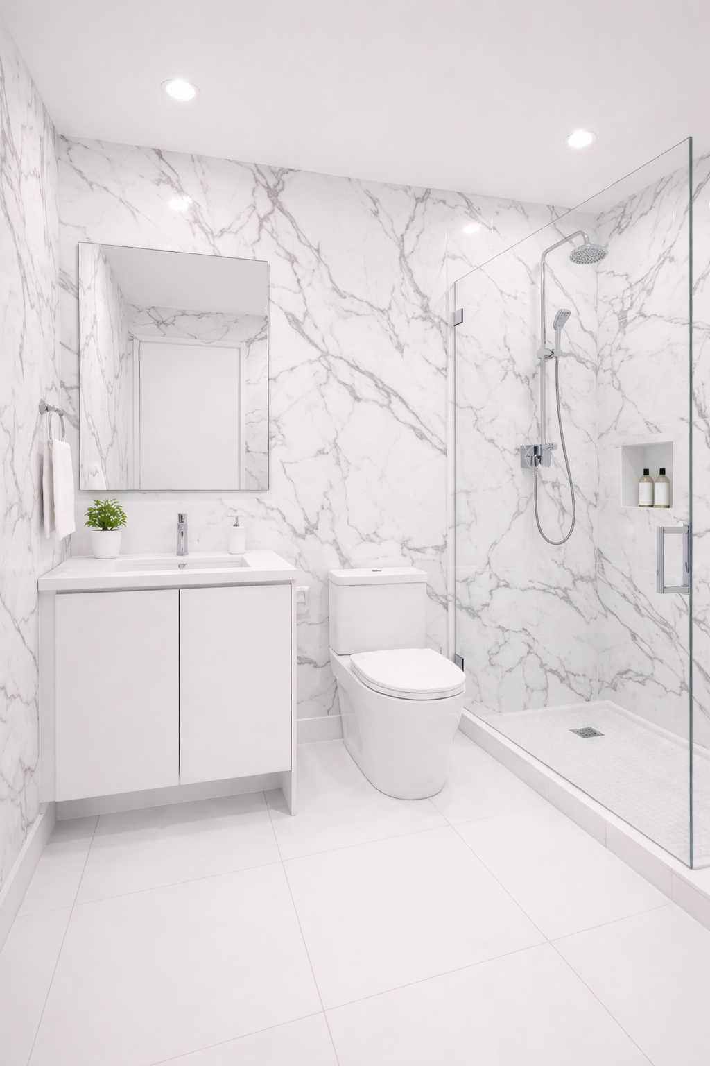 PVC Shower Wall Panels – 10mm x 1000mm x 2400mm Multiple Colours & Finishes