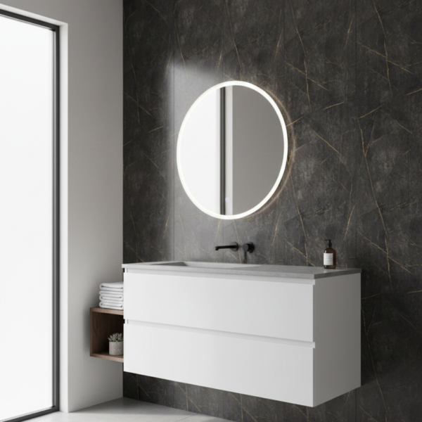 Premium High Gloss Marble Bathroom Panel 2400x600mm