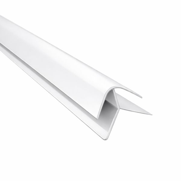 2400mm PVC External Corner Trim – 8mm & 10mm Options – Black, White or Chrome